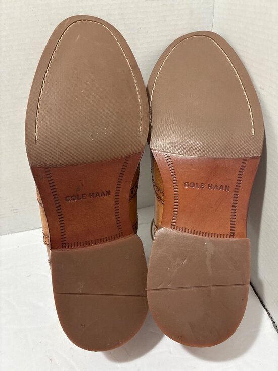Cole Haan Williams Wingtip Oxford dress shoes in British Tan leather mens 9.5